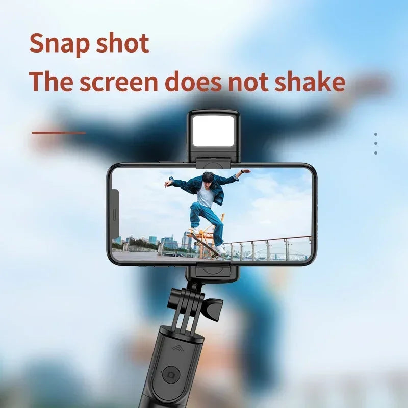 Retractable Handheld Head Selfie Stick 70CM Universal Mobile Phone Stand with Unlimited Remote Control Fill Light For All Phones