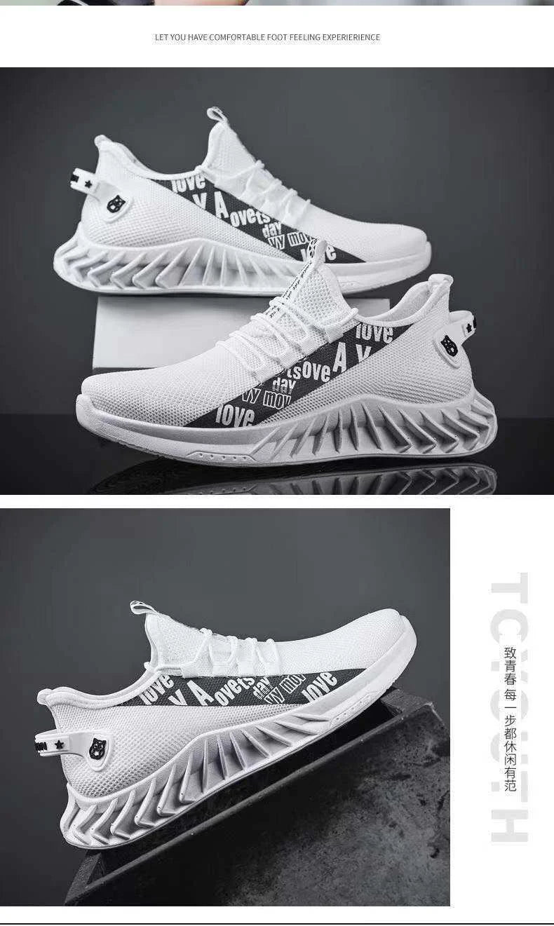 Men's mesh breathable casual sneakers summer soft sole non-slip comfort outdoor running shoes fashion student light sports shoes