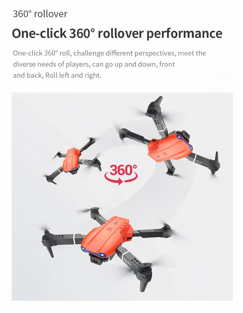 Foldable Mini E99Pro RC Helicopter with 5G WiFi FPV 4K Dual HD Camera Height Hold Wide Angle Professional Drone