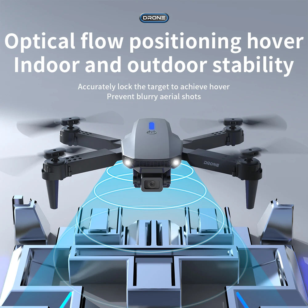 KBDFA 2025 E88 Professional Wide Angle RC Dron HD 8K Camera Mode Foldable Helicopter Aircraft Quadcopter Drone Kid Gift Toys
