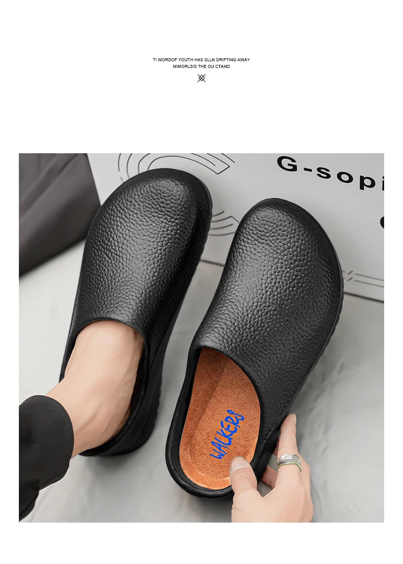 Chef shoes unisex four season fashion waterproof anti slip hotel kitchen work shoes casual comfortable soft soled walking shoes