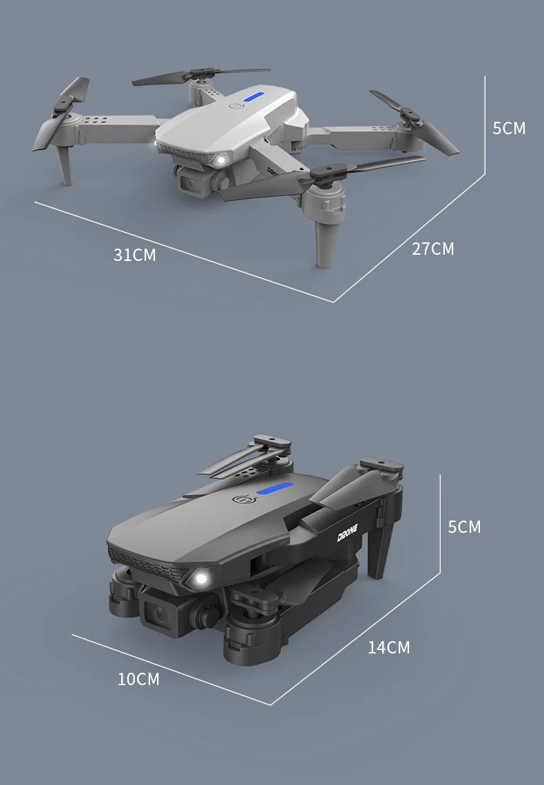 KBDFA 2025 E88 Professional Wide Angle RC Dron HD 8K Camera Mode Foldable Helicopter Aircraft Quadcopter Drone Kid Gift Toys