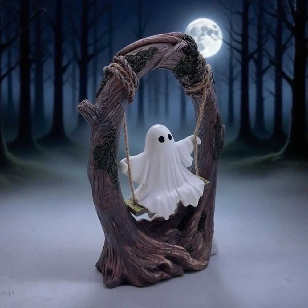 Halloween Themed Halloween Swing Ghost Ornament Handicraft Model Spooky Ghosts Decor Statue Collectible