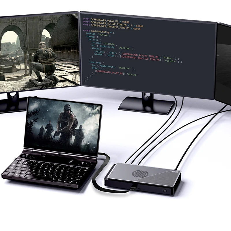 2025 Latest GPD G1 Graphics Card Expansion Dock USB 3.2 Type A SD 4.0 HDMI Compatible SD 4.0 Card Reader DisplayPort 1.4a