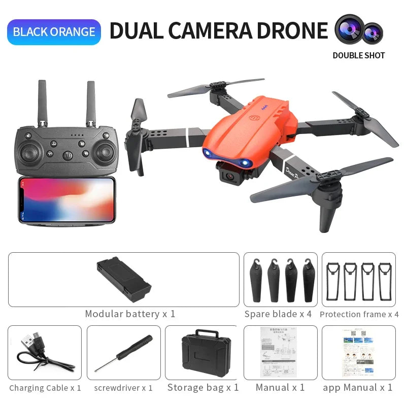 KBDFA E99Pro Drone 8K HD Dual Camera WiFi FPV Quadcopter Obstacle Avoidance Aerial Photography Professional Device