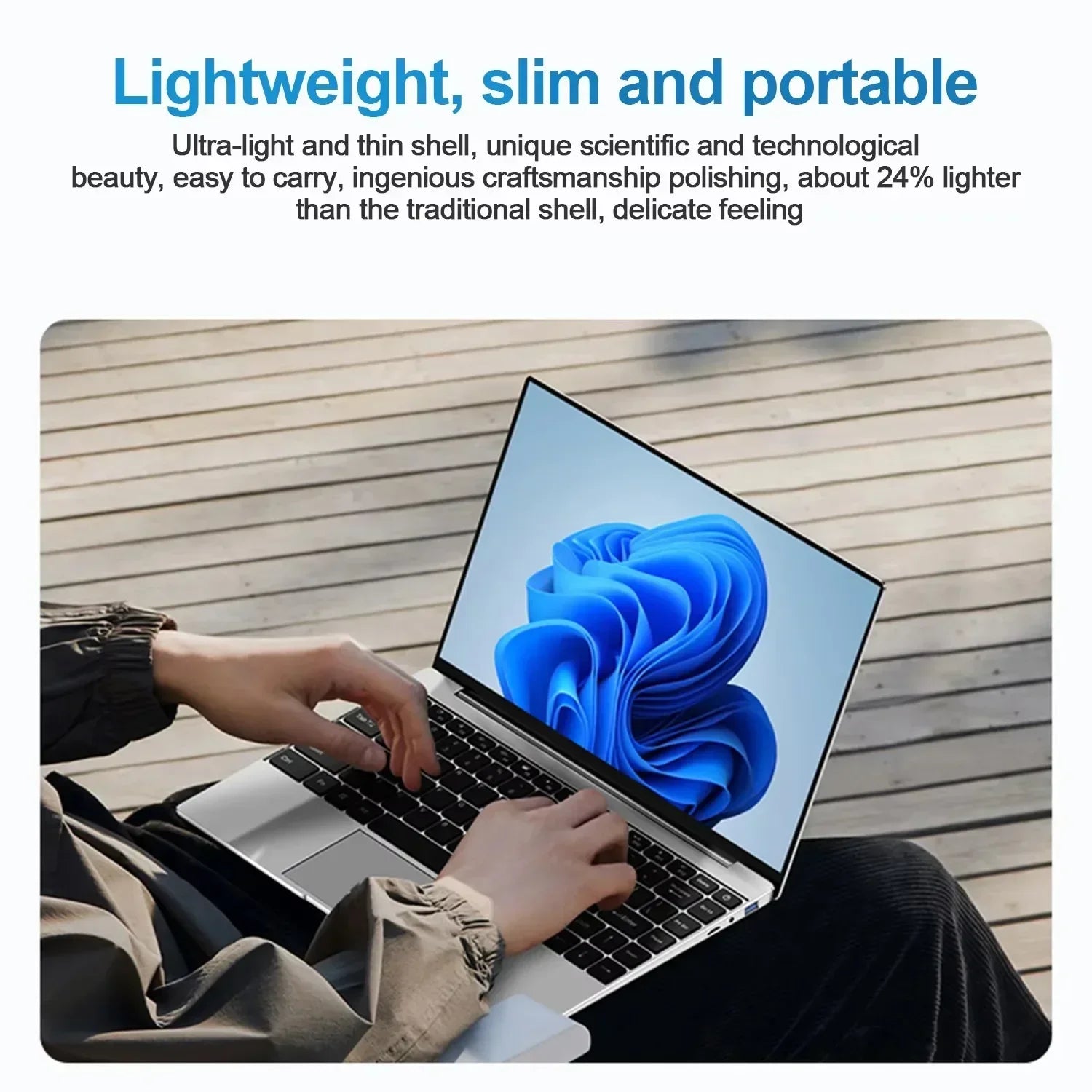 14.1" Ultra Slim Laptop 16GB 1024GB Intel N3700 Notebook Gamer Windows 11 Pro 1920*1080 Display Office Study Computer PC
