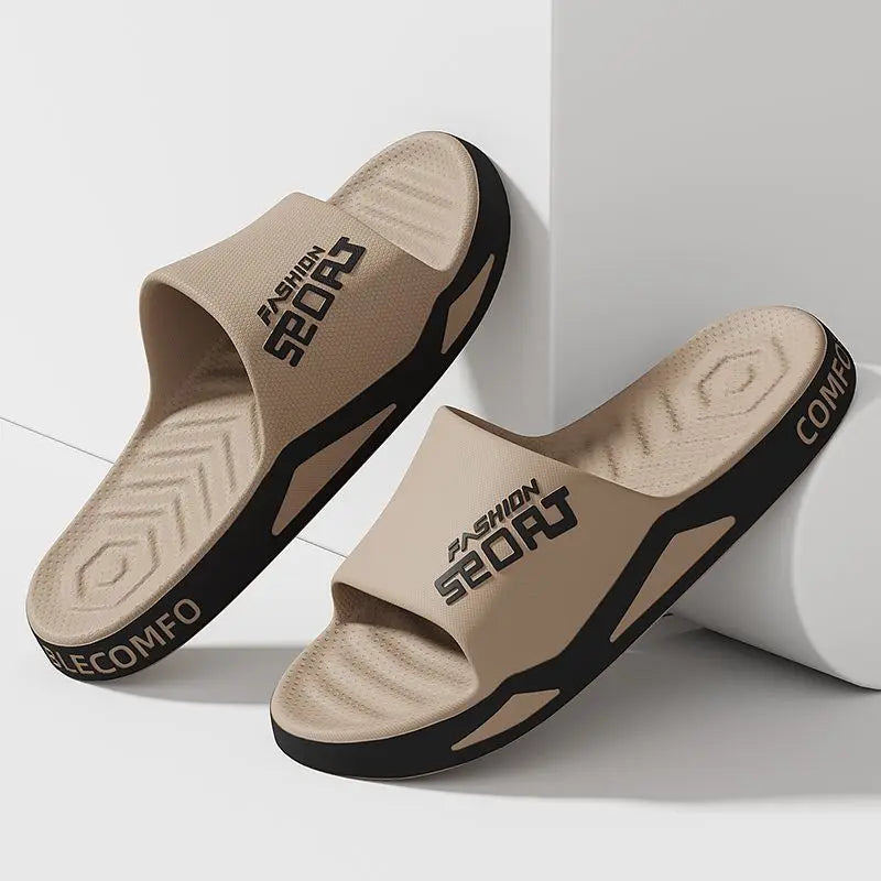 Big Size Men's Slippers Summer Anti-slip Slides PVC Soft Breathable Home Sandals For Men Women Couple Indoor Outdoor Shoes 40-47