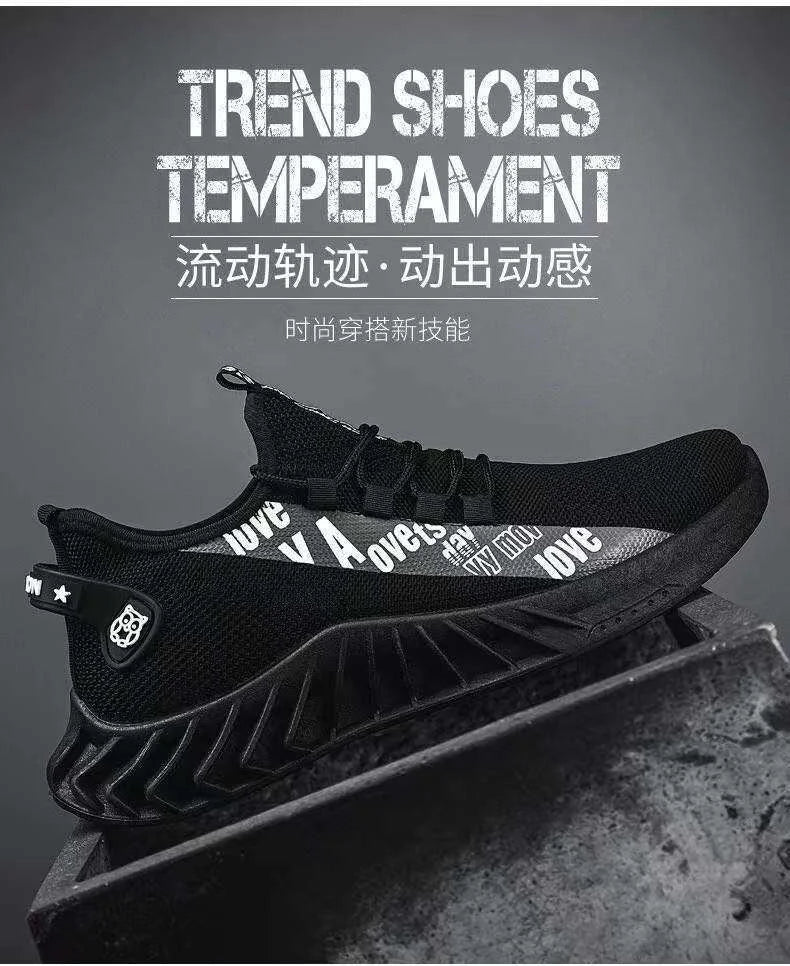 Men's mesh breathable casual sneakers summer soft sole non-slip comfort outdoor running shoes fashion student light sports shoes