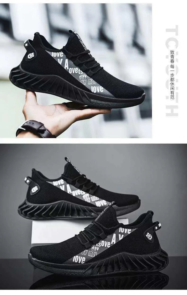 Men's mesh breathable casual sneakers summer soft sole non-slip comfort outdoor running shoes fashion student light sports shoes