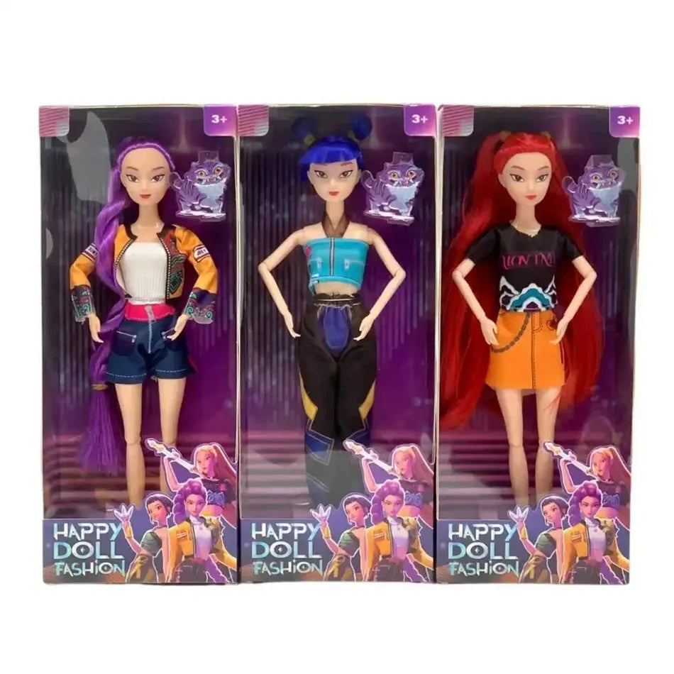 Kpop Demon Hunters Vinyl Figurines New K-POP Demon Slayer Miniatures Doll Lumimila Zoey Desktop Ornament Decoration Gifts
