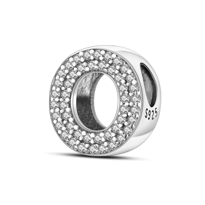 Fit Original 925 Sterling Silver Letter Charms Beads A-Z Golden Love Alphabet Charms For Women Fine DIY Birthday Jewelry Gifts