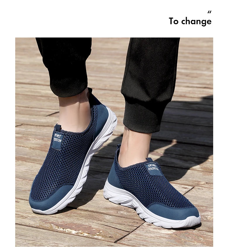 YRZL New Running Shoes for Men Breathable Sports Shoes Light Weight Fashion Summer Breathable Sneakers for Men Plus Size 39-46