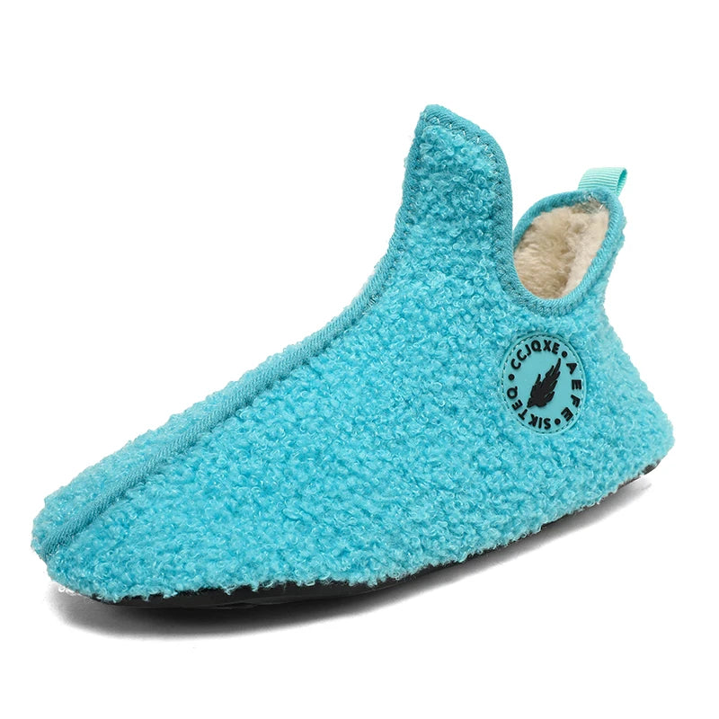 New Men Winter Slippers High Quality Light Weight Disign Shoes Fashion Women Plush Slipper Warm Slip on Casual Shoe for Couples