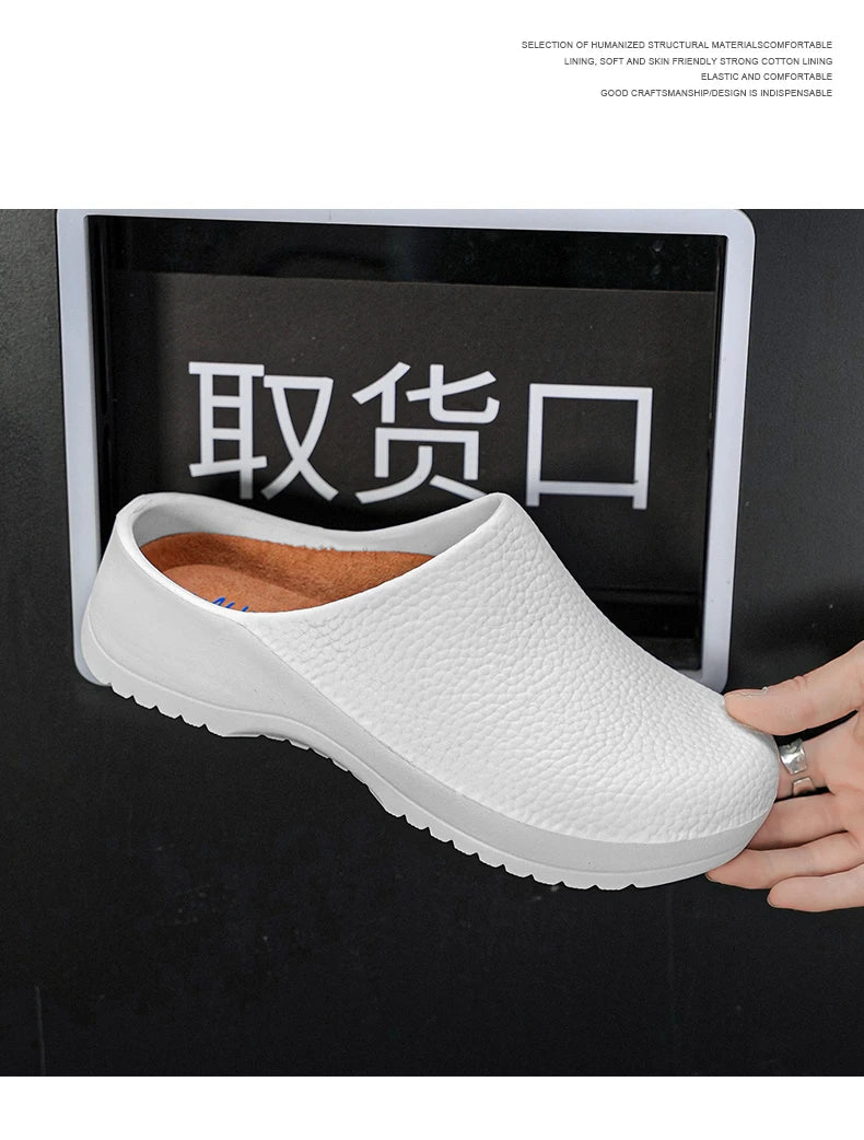 Chef shoes unisex four season fashion waterproof anti slip hotel kitchen work shoes casual comfortable soft soled walking shoes