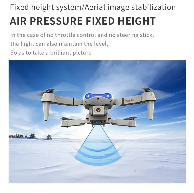 Foldable Mini E99Pro RC Helicopter with 5G WiFi FPV 4K Dual HD Camera Height Hold Wide Angle Professional Drone