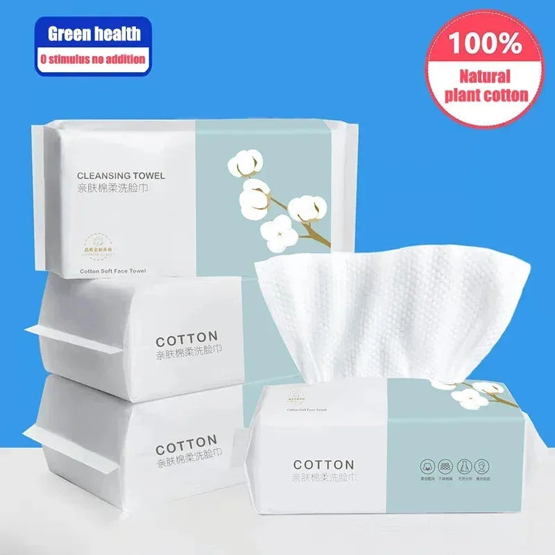 Reusable thickened face towel One pack of 50 pieces per pack Travel cleanser, wet and dry makeup remover, cotton soft fabric