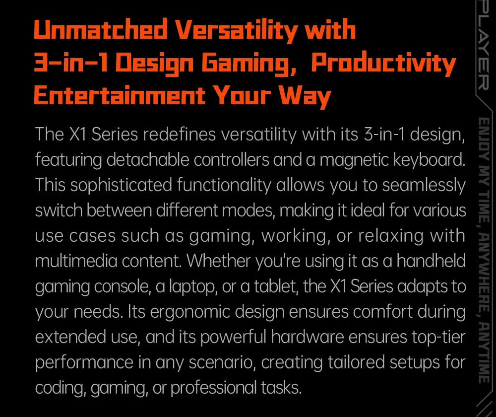 OneXPlayer X1 mini AMD R7-8840U PC Game Console 3 IN 1 Laptop Tablet 8.8 Inch LTPS Touch Screen Computer Detachable Controller
