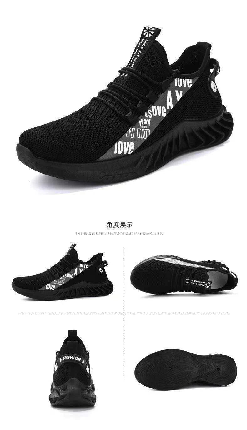 Men's mesh breathable casual sneakers summer soft sole non-slip comfort outdoor running shoes fashion student light sports shoes