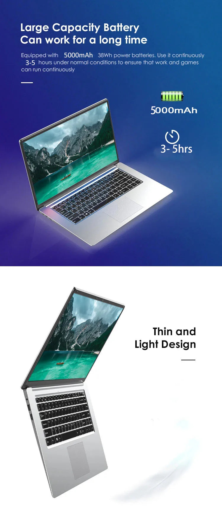 2022 New 14 inch Windows 10 Portable Laptop Computer for Office & School WiFi Bluetooth Camera USB 3.0 Gaming Netbook Laptops