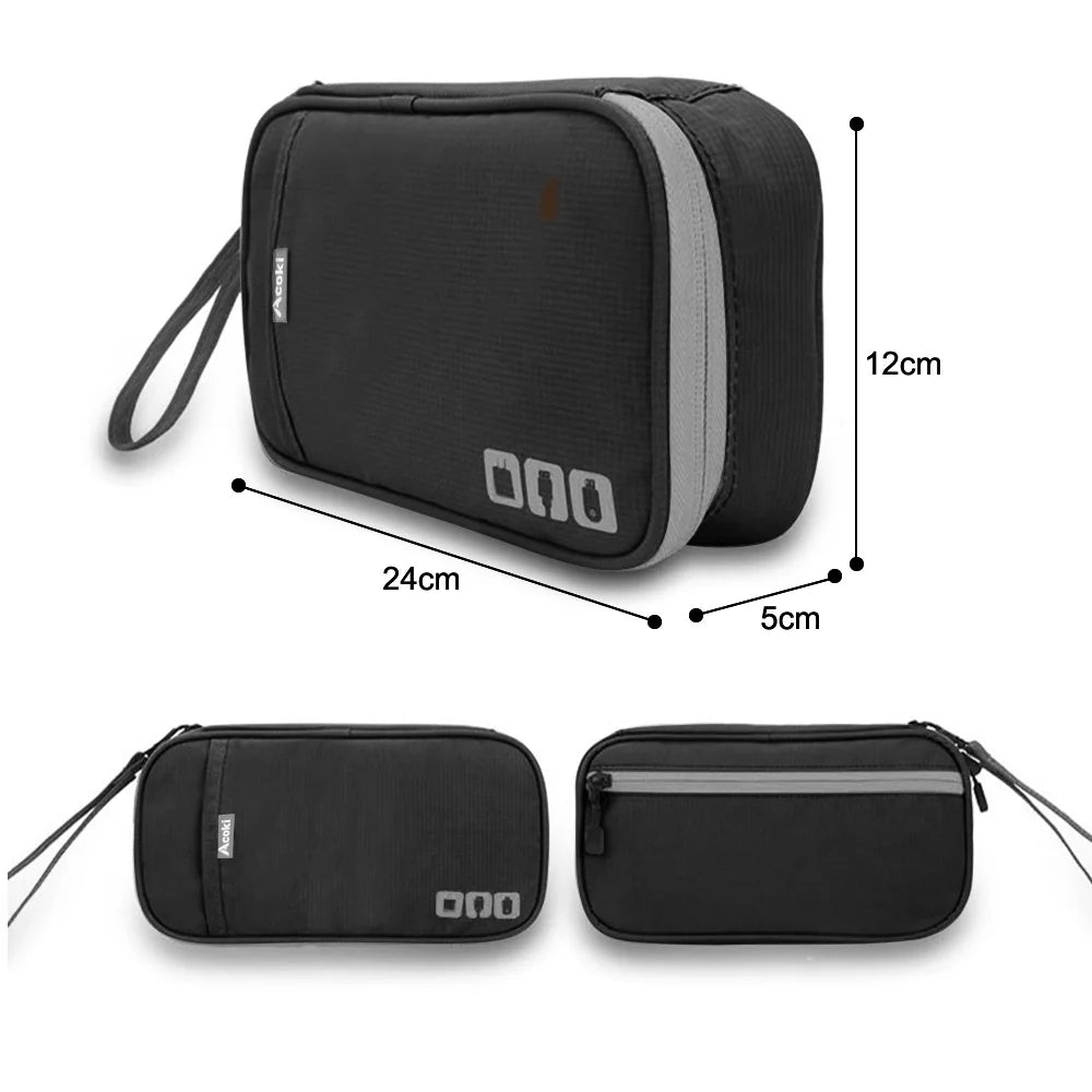 Clearance_Portable Electronic Accessories Travel case,Cable Organizer Bag Gadget Carry Bag for iPad,Cables,Power,USB Flash Drive