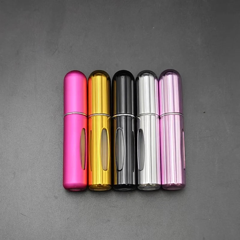 5 Pieces 5 ml Mini Refillable Perfume Sprayer Aluminum Perfume Bottle Portable Perfume Spray Bottle Travel Perfume Mini Bottle