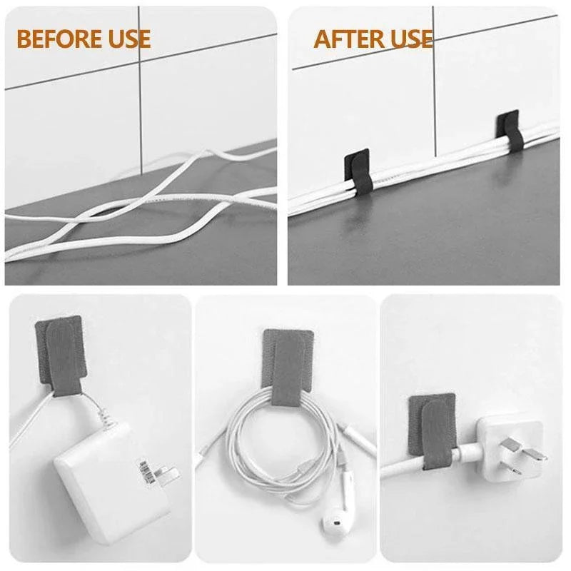20/10/5PCS Releasable Cable Organizer Ties Mouse Earphones Wire Management Nylon Cable Ties Reusable Loop Hoop Tape Straps Tie