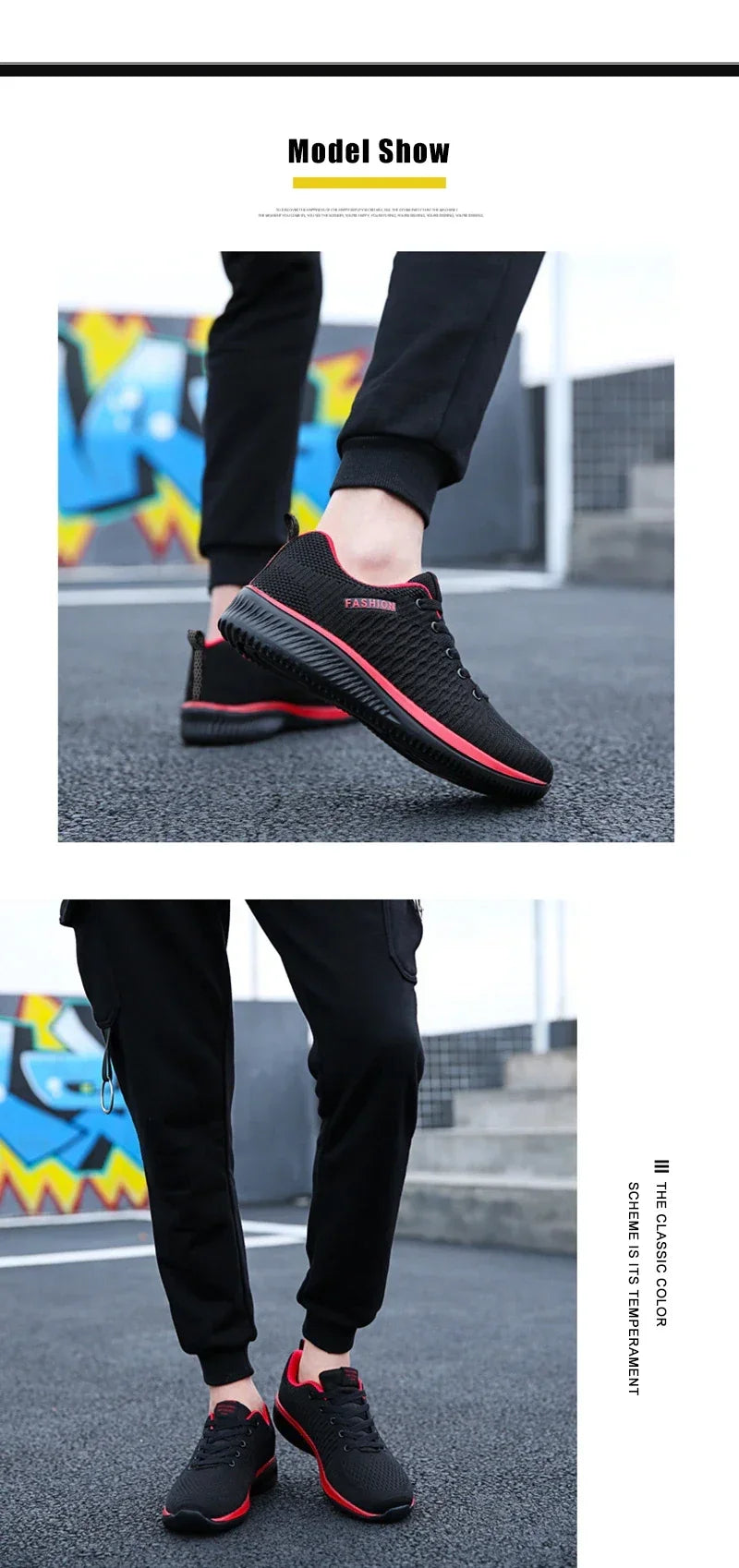YRZL Men Shoes Breathable Mens Sneakers Comfortable Non Slip Casual Shoes Tenis Outdoor Lace Up Walking Sneakers for Men