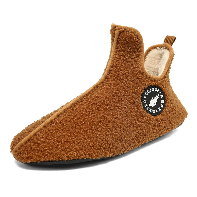 New Men Winter Slippers High Quality Light Weight Disign Shoes Fashion Women Plush Slipper Warm Slip on Casual Shoe for Couples