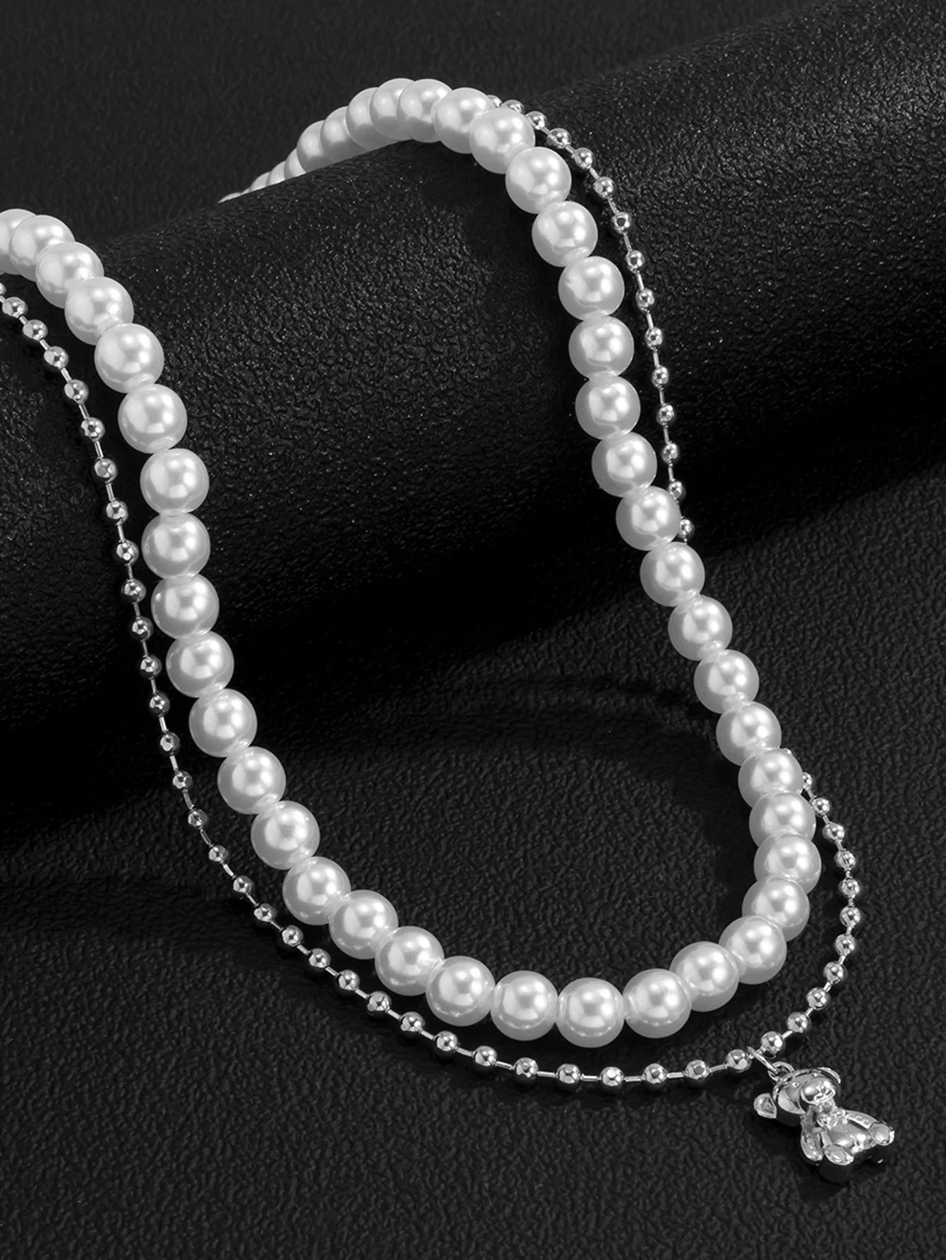 Elegant Pearl Necklace For Women Heart Pendant Necklaces Luxury Imitation Pearls Chain Necklaces Korean Jewelry Girls Gifts-7226
