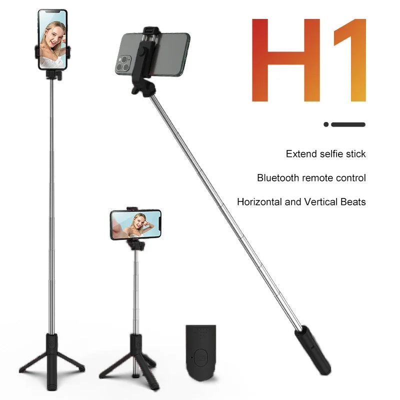 Handheld 360 Degree Flexible Sports Camera Mini Selfie Stick Tripod with Wireless Remote Mobile Phone Monopod Stand