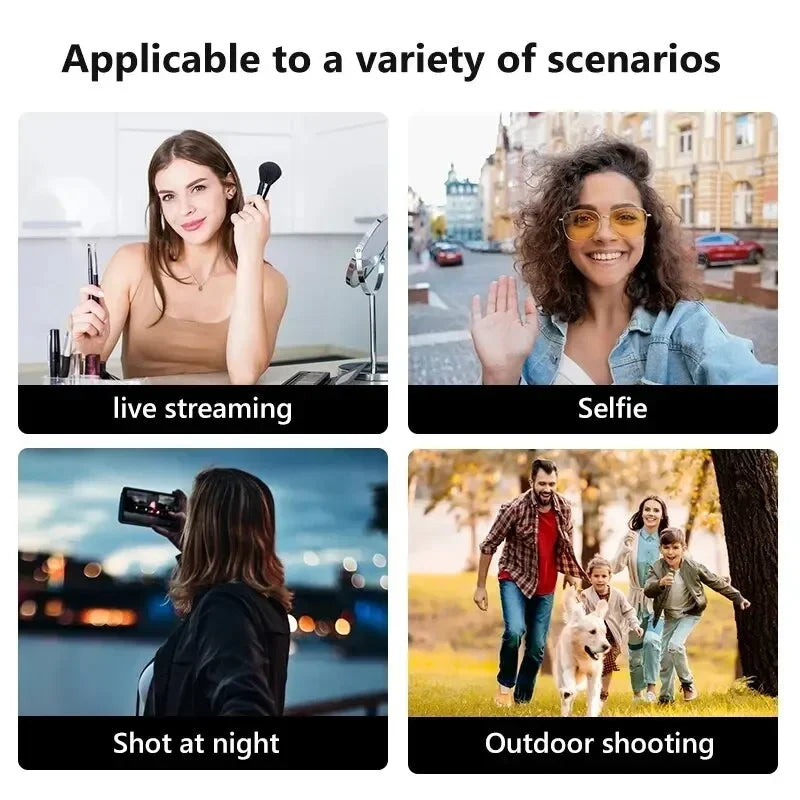 Wireless Selfie Stick for Smartphone, Foldable Tripod with Bluetooth Remote, Portable Stand, Vlog Shooting Record, 44"