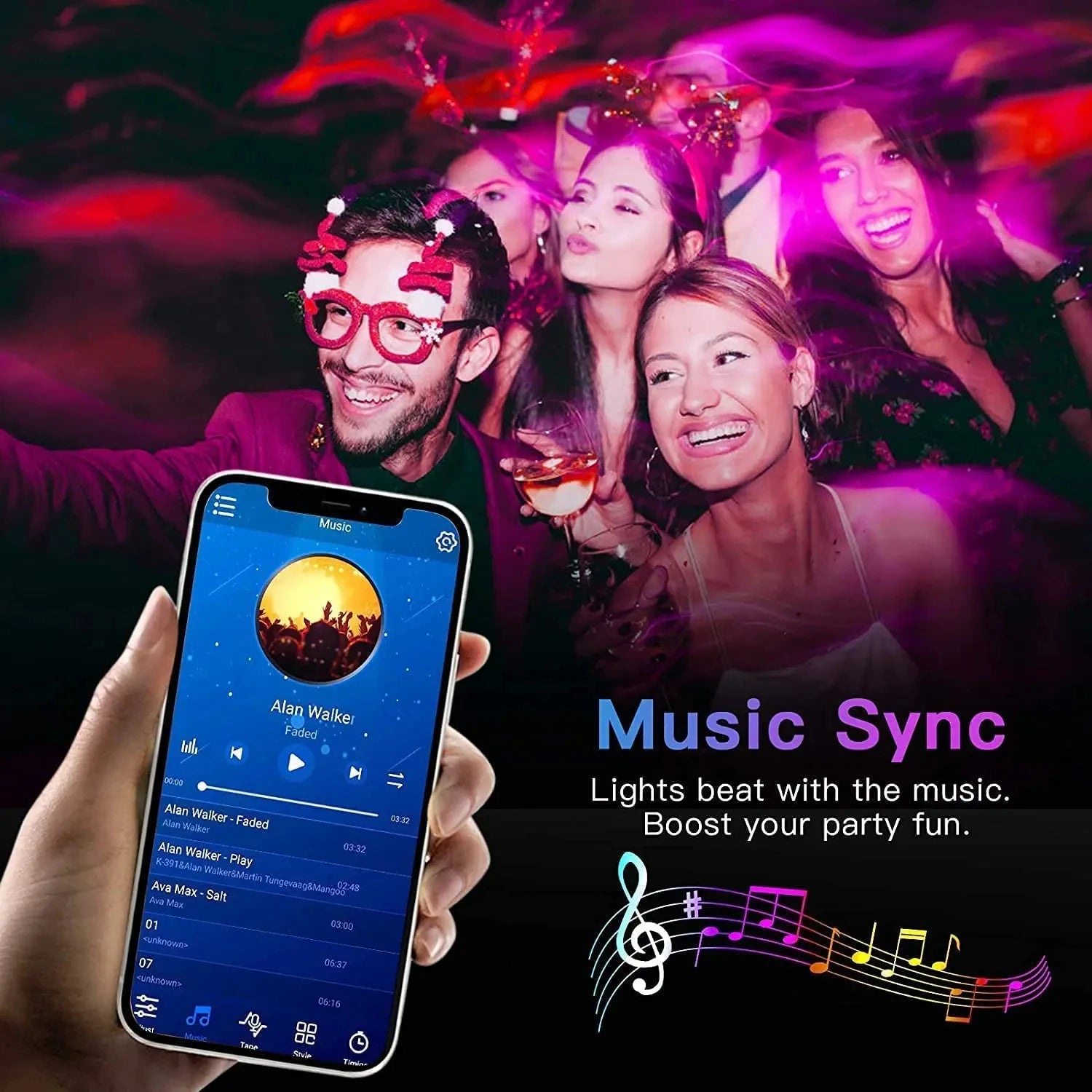 LED TV Backlights,5V USB LED Strip Lights with Bluetooth 24 Keys Remote,5050 RGB DIY Color Changing Lights for Bedroom Party