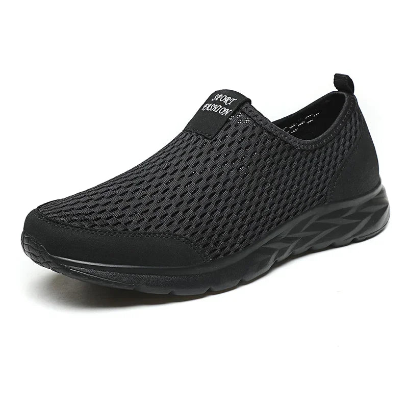 YRZL Men's Shoes Breathable Mesh Men Casual Shoes Outdoor Anti-Slip Large Size Loafers Walking Lightweight Mens Tennis Shoes