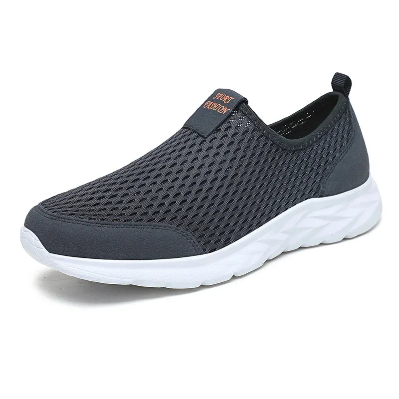 YRZL Men's Shoes Breathable Mesh Men Casual Shoes Outdoor Anti-Slip Large Size Loafers Walking Lightweight Mens Tennis Shoes