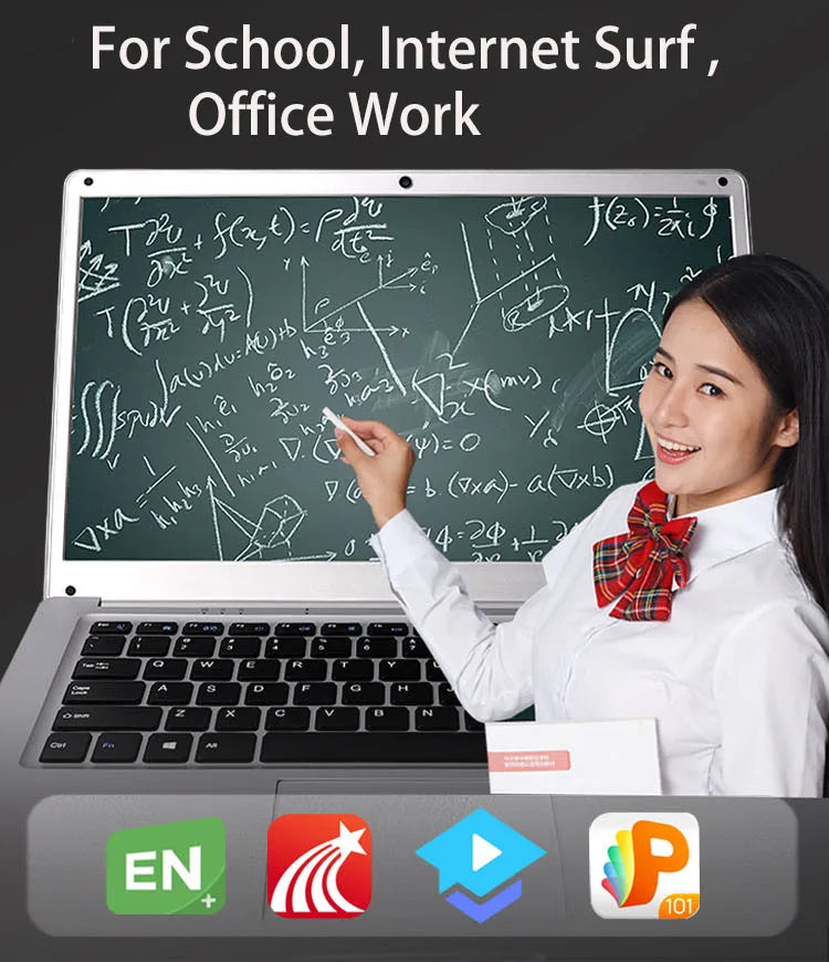 2022 New 14 inch Windows 10 Portable Laptop Computer for Office & School WiFi Bluetooth Camera USB 3.0 Gaming Netbook Laptops