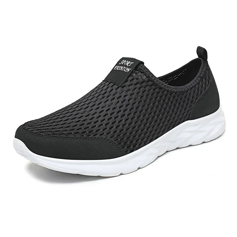 YRZL Men's Shoes Breathable Mesh Men Casual Shoes Outdoor Anti-Slip Large Size Loafers Walking Lightweight Mens Tennis Shoes
