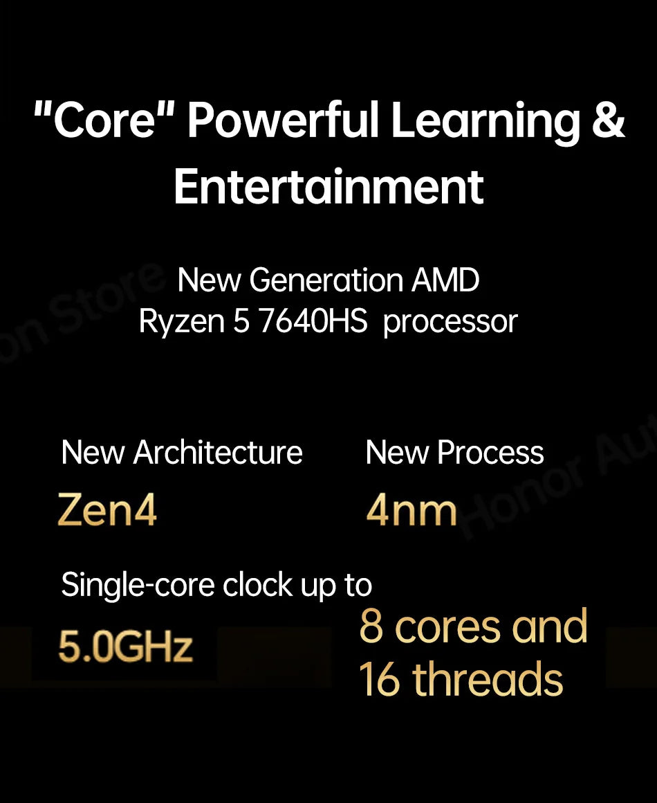 Honor X16 2024 ,Ryzen 5 7640HS,16GB 512GB,AMD Radeon™ 760M SSD IPS 16 Inch
