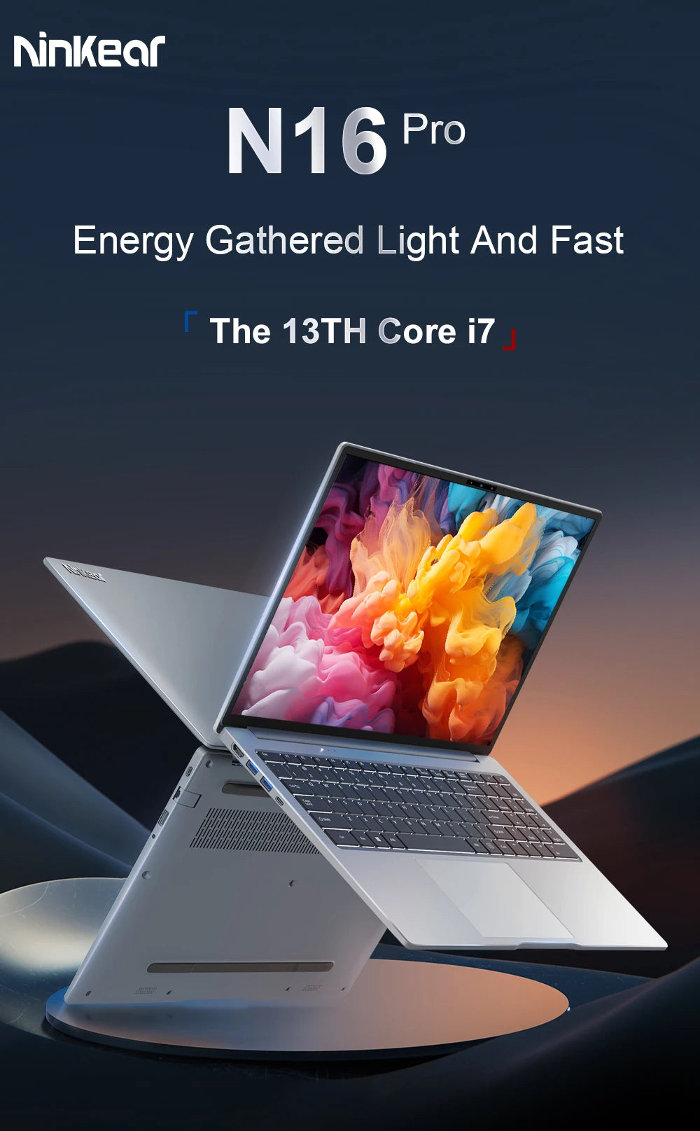 Ninkear Gaming Laptop N16 Pro 16-Inch 13th Gen Intel i7-13620H 32GB DDR4+1TB SSD 2.5K IPS 120Hz Fingerprint Unlock WiFi 6