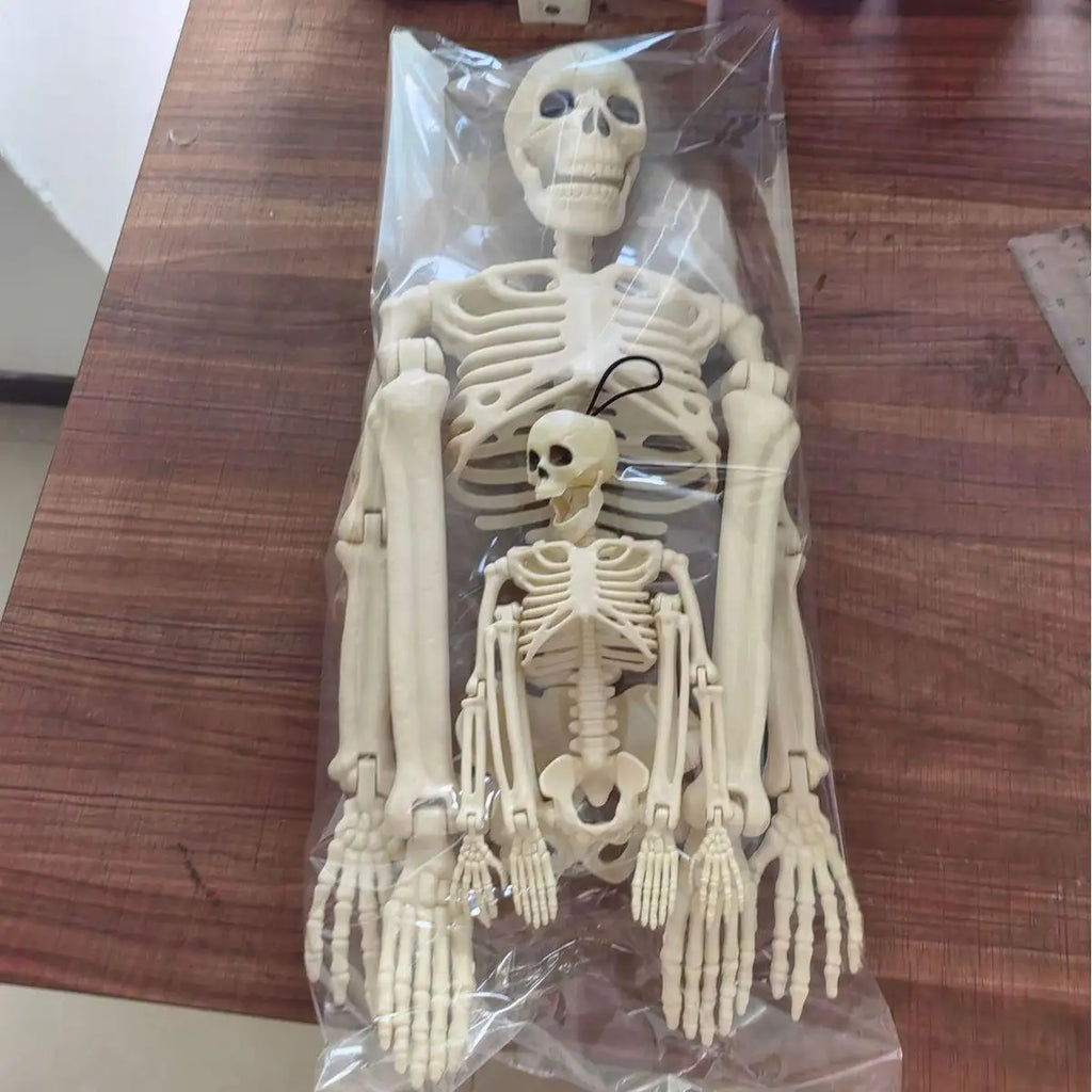 Halloween Movable Skeleton Fake Human Skull Bones Halloween Party Home Bar Decorations Haunted House Horror Props Ornament Toys
