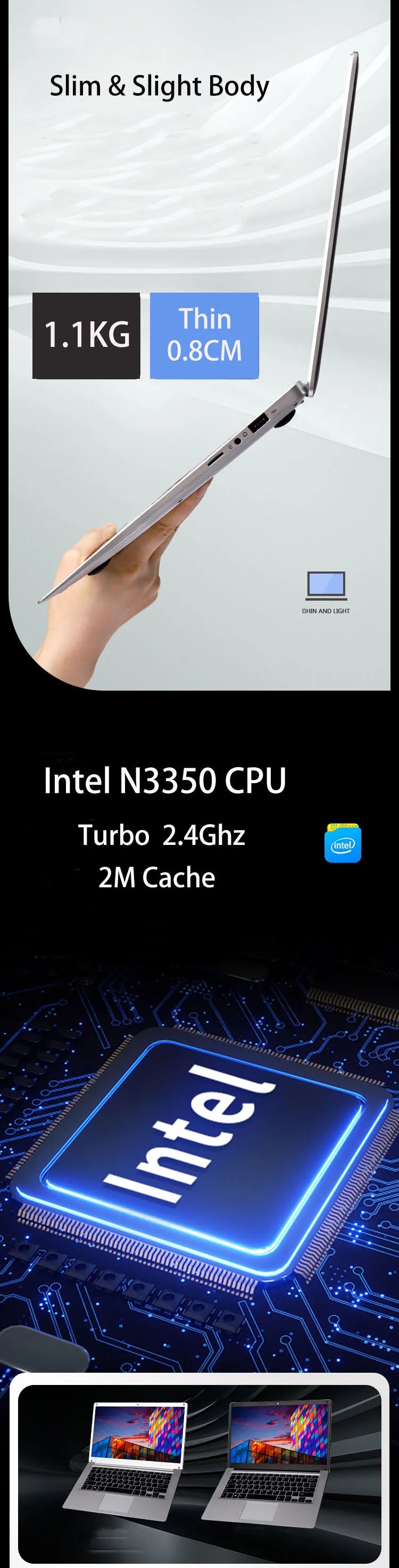 2022 New 14 inch Windows 10 Portable Laptop Computer for Office & School WiFi Bluetooth Camera USB 3.0 Gaming Netbook Laptops