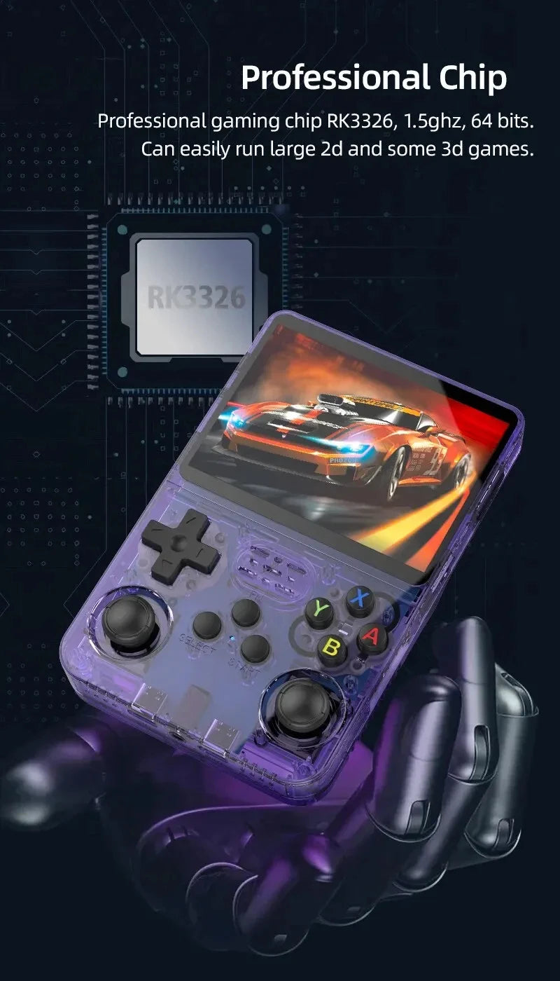 R36S Retro Handheld Video Game Console Linux System 3.5 Inch IPS Multiple colors are available Screen Portable Player 64GB Games