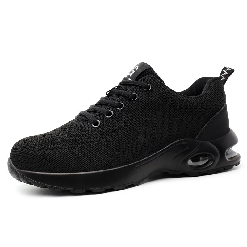 New Men Safety Shoes Anti-smash Anti-puncture Work Shoes Mesh Breathable Lightweight Work Sneakers Indestructible Slip-resistant