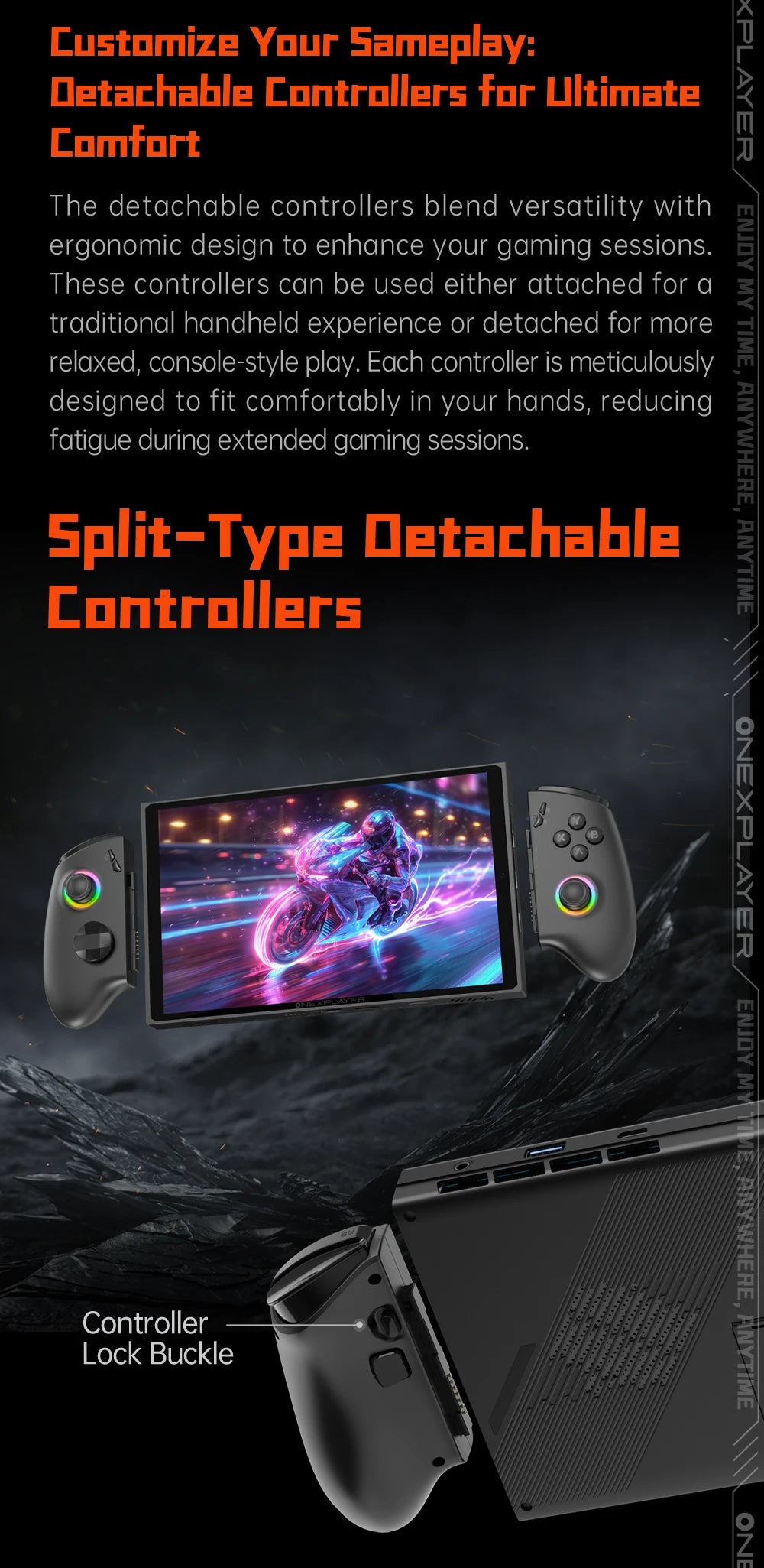 OneXPlayer X1 mini AMD R7-8840U PC Game Console 3 IN 1 Laptop Tablet 8.8 Inch LTPS Touch Screen Computer Detachable Controller