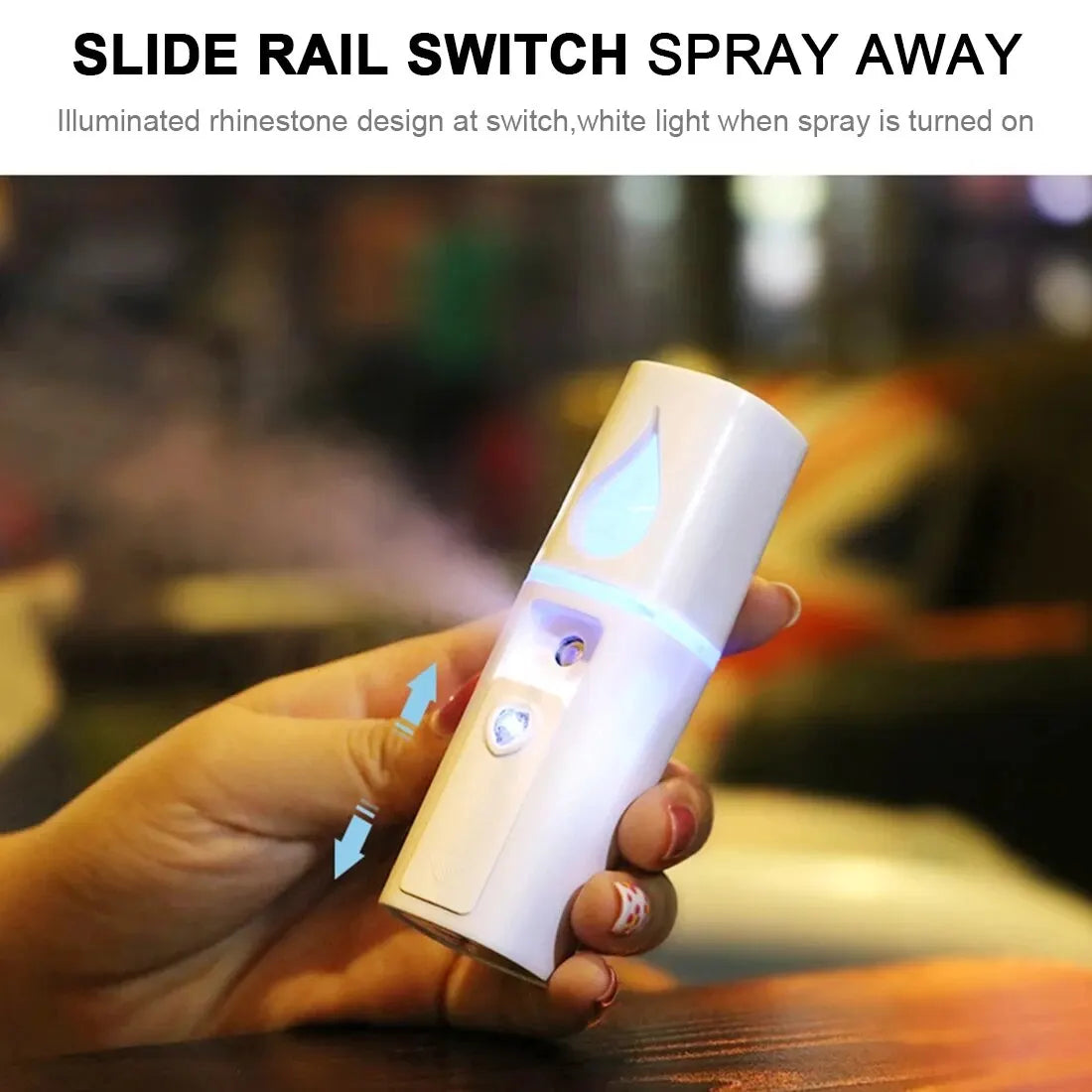 20ml Portable Nano Facial Sprayer - USB Rechargeable Handheld Face Steamer & Air Humidifier for On-The-Go Hydrating Skin Care