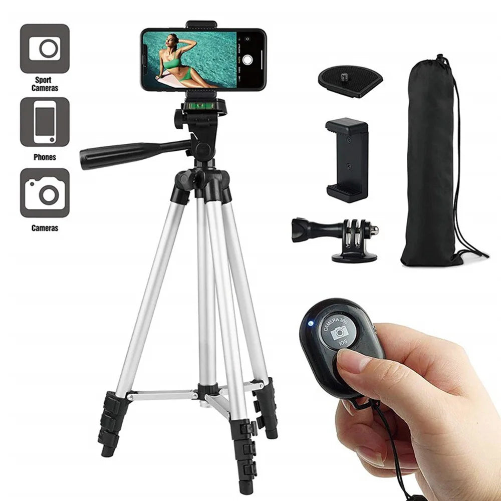 Portable Cellphone Tripod Stand for Selfie Mobile Phone Holder Tripie 3120 Smartphone Tripod with Flexible Legs Picture Taking