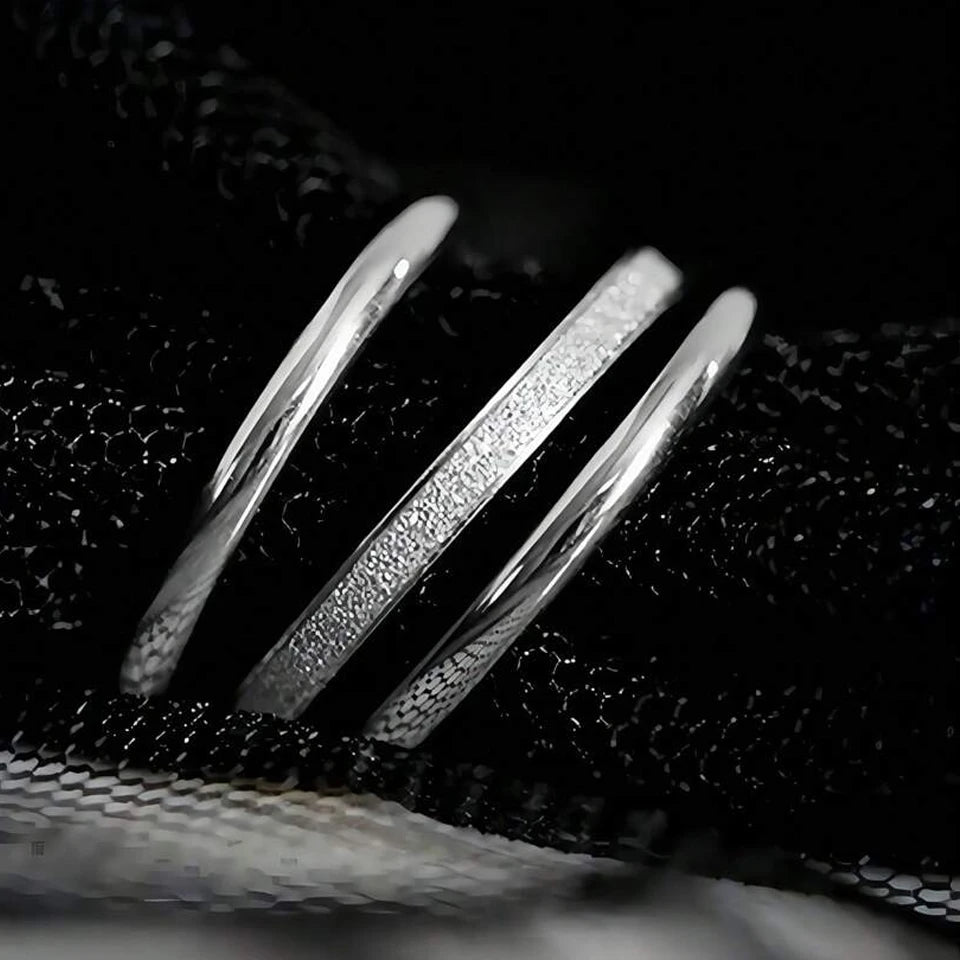 ZAKOL 2mm Width Stainless Steel Ring for Women Girls Exquisite Minimalist Style Tail Ring for Used in All Seasons