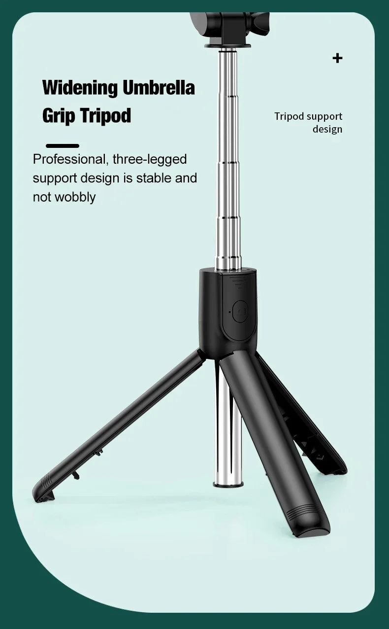 Bluetooth Cell Phone Selfie Stick Tripod Wireless Remote multifunctional Extendable Portable Phone Stand Live Streaming Video