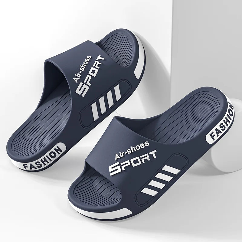 2024 Summer Men's Slippers Soft Bottom over Plus?size Men's Slippers Non-Slip Bathroom Slippers inside and outside Double Purpos