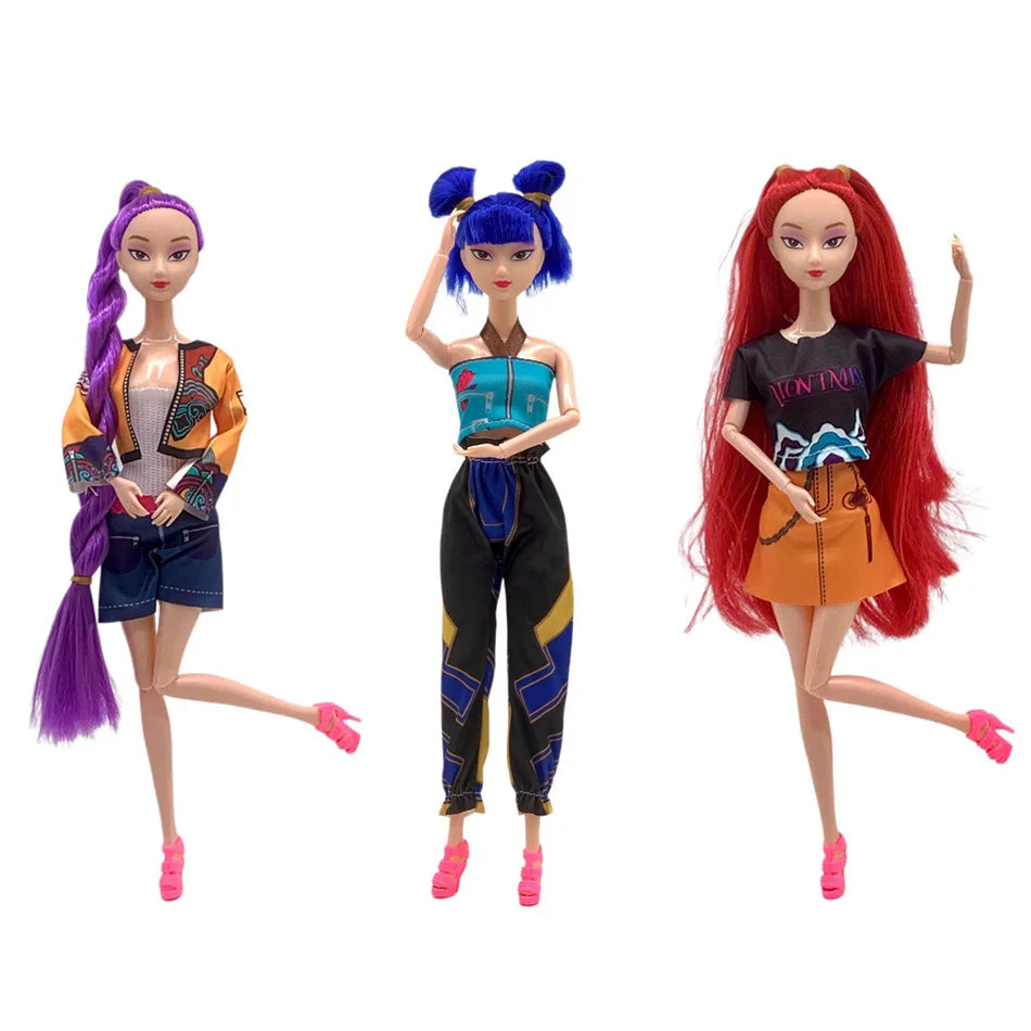 Kpop Demon Hunters Vinyl Figurines New K-POP Demon Slayer Miniatures Doll Lumimila Zoey Desktop Ornament Decoration Gifts