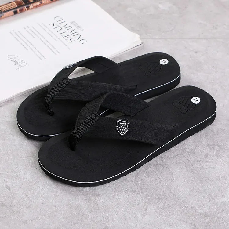 Summer Slippers Men Flip Flops Beach Sandals Non-Slip Casual Flat Shoes 2023 Slippers Indoor House Shoes For Men Outdoor Slides